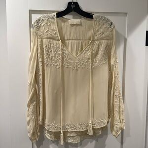Long Sleeve Embroidered Blouse
